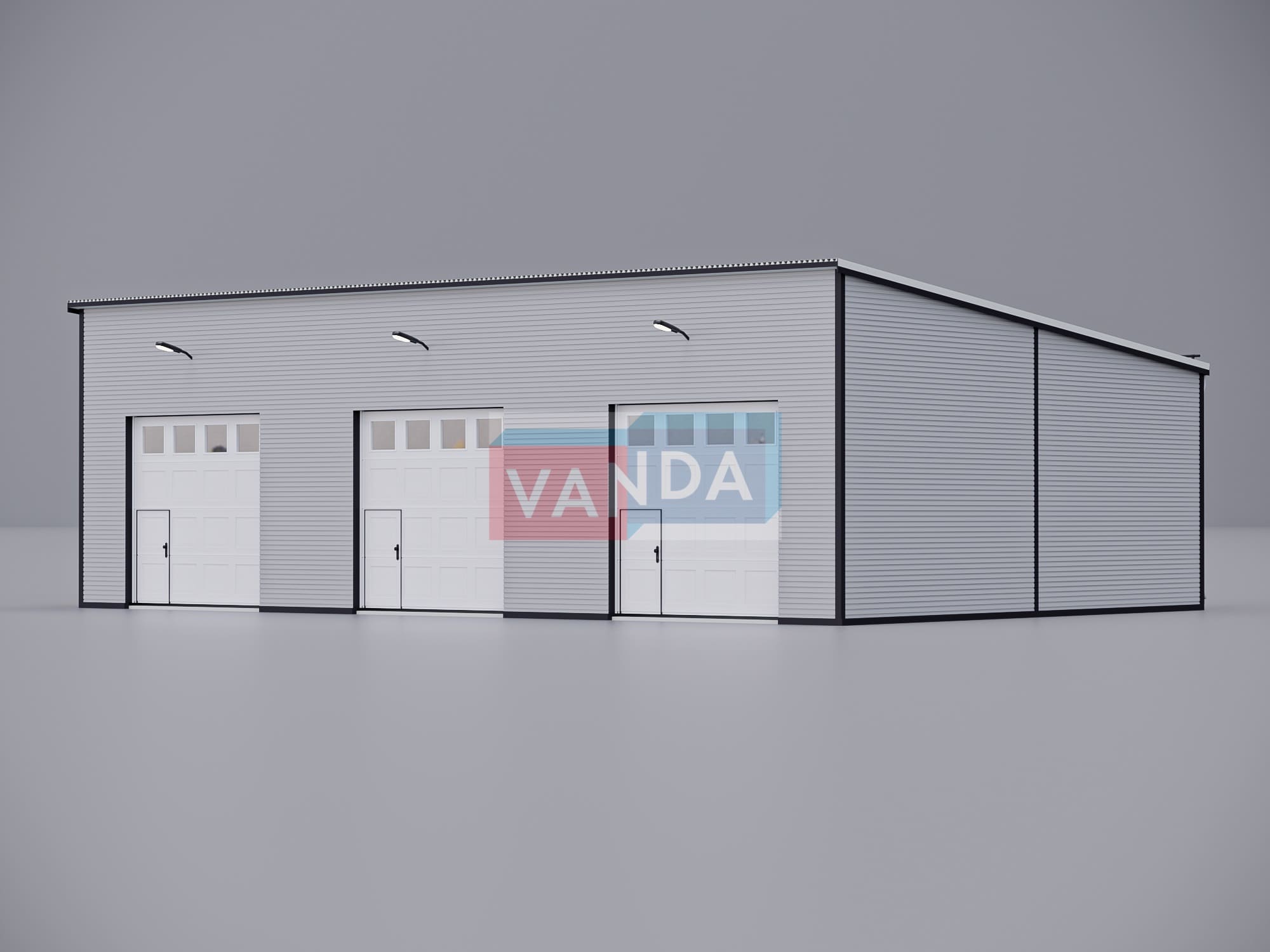 Автосервис из сэндвич панелей 15х10